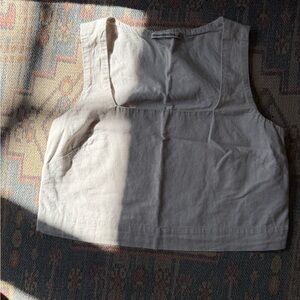 Abercrombie and Fitch cropped linen tank top